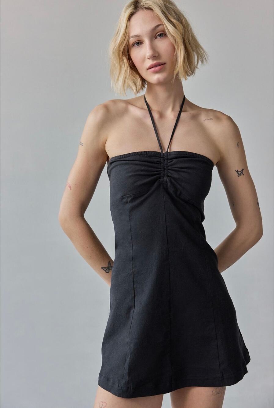 NWT UO Kimchi Blue Cate Y-Neck Halter Mini Dress